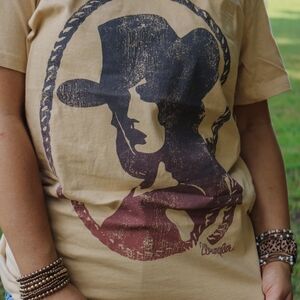 Wrangler Tan Cowboy Silhouette Tee